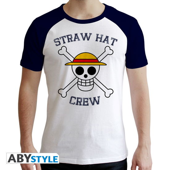 ONE PIECE - Tshirt Skull man SS white & blue - p - T-Shirt Männer - Marchandise - ABYstyle - 3700789261599 - 7 février 2019