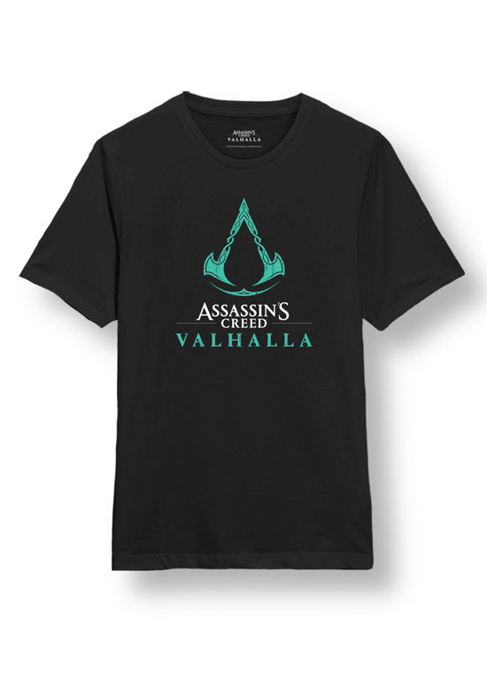 Cover for Assassin's Creed - Valhalla · Assassin's Creed Logo (Green) (CLOTHES) [size M] [Black edition] (2020)