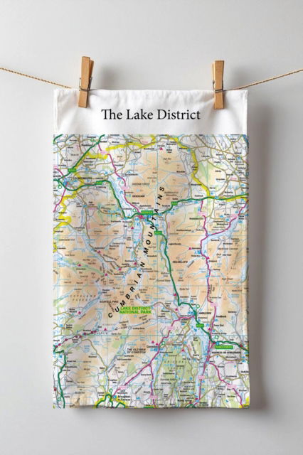 Cover for OS Map Tea-towel - Lake District National Park (MERCH) (2025)