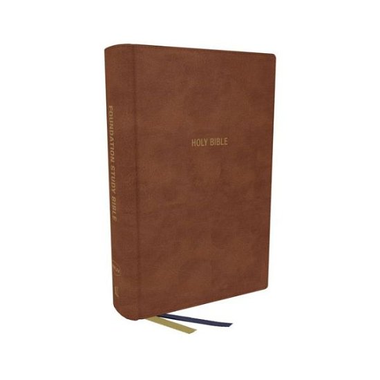 Cover for Thomas Nelson · NKJV, Foundation Study Bible, Large Print, Leathersoft, Brown, Red Letter, Thumb Indexed, Comfort Print: Holy Bible, New King James Version (Leather Book) (2022)