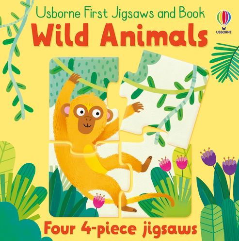 Usborne First Jigsaws And Book: Wild Animals - Usborne First Jigsaws And Book - Matthew Oldham - Książki - Usborne Publishing Ltd - 9781801313599 - 4 sierpnia 2022