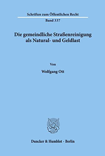 Cover for Ott · Die gemeindliche Straßenreinigung a (Book) (1978)