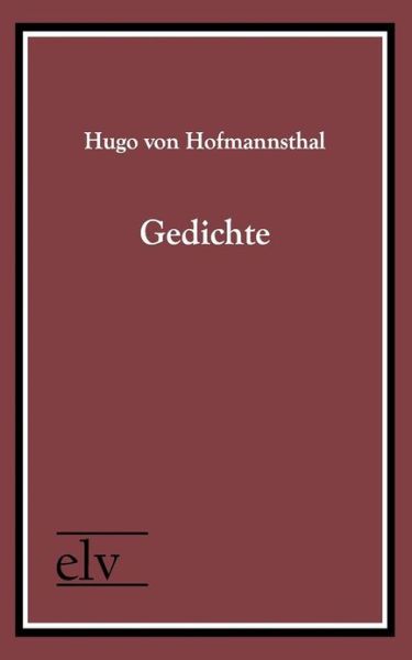 Cover for Hugo Von Hofmannsthal · Gedichte (Paperback Book) [German edition] (2011)