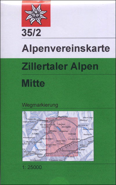 Cover for Alpenvereinsktn.35/2 Zillertal.Alp.Mitt (Book)