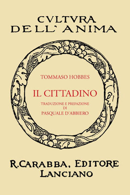 Cover for Thomas Hobbes · Il Cittadino (Rist. Anast. 1932). Ediz. In Facsimile (Book)