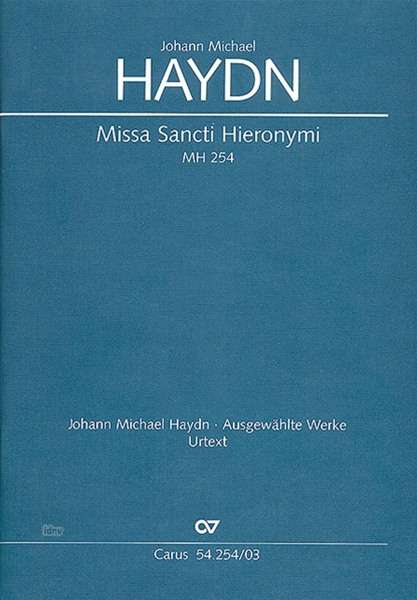 Cover for M. Haydn · Missa.Hierony.,KA.CV54.254/03 (Book)