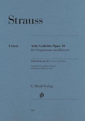 Acht Gedichte Op. 10 - Richard Strauss - Bøker -  - 9790201814599 - 