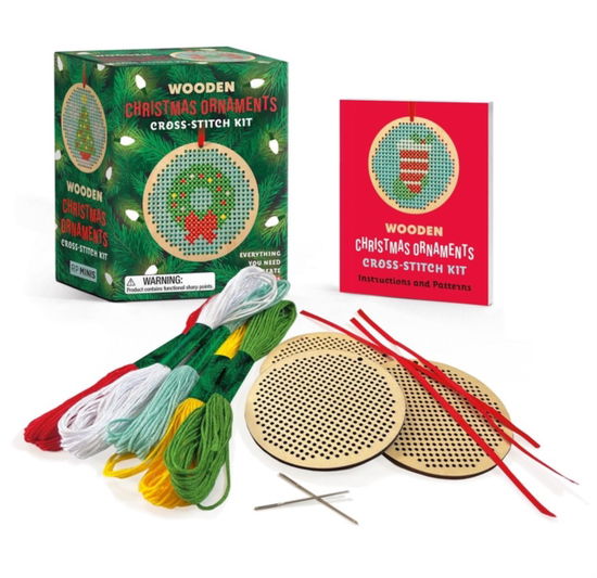 Cover for Dennis Caetano · Wooden Christmas Ornaments Cross-Stitch Kit: Everything You Need to Create 3 Keepsakes (N/A) (2025)
