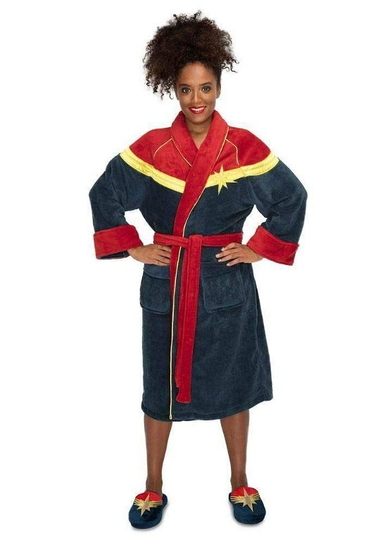 Marvel : Captain Marvel Adult fleece Bathrobe One Size - Groovy UK - Merchandise -  - 5055437920600 - 
