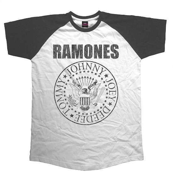 Cover for Ramones · Ramones Unisex Raglan T-Shirt: Presidential Seal (T-shirt) [size S] [Black, White - Unisex edition]
