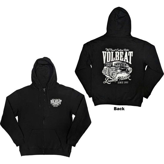 Volbeat Unisex Zipped Hoodie: Louder and Faster (Back Print) - Volbeat - Produtos -  - 5056737212600 - 