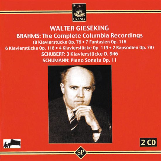 Cover for Walter Gieseking · Piano Works by Brahms, Schubert &amp; Schumann (CD) (2007)