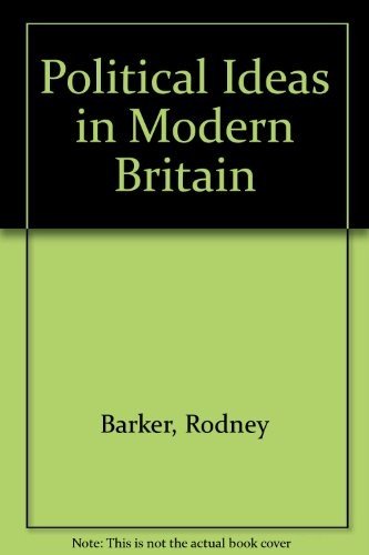 Cover for Barker · Political Ideas Mod Britain (Pocketbok) (1978)