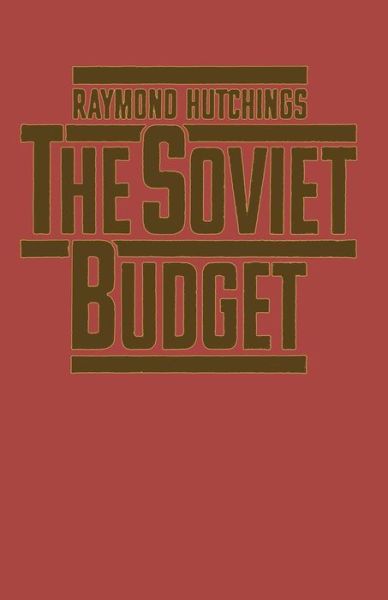 Cover for Raymond Hutchings · The Soviet Budget (Paperback Book) [1st ed. 1983 edition] (1983)