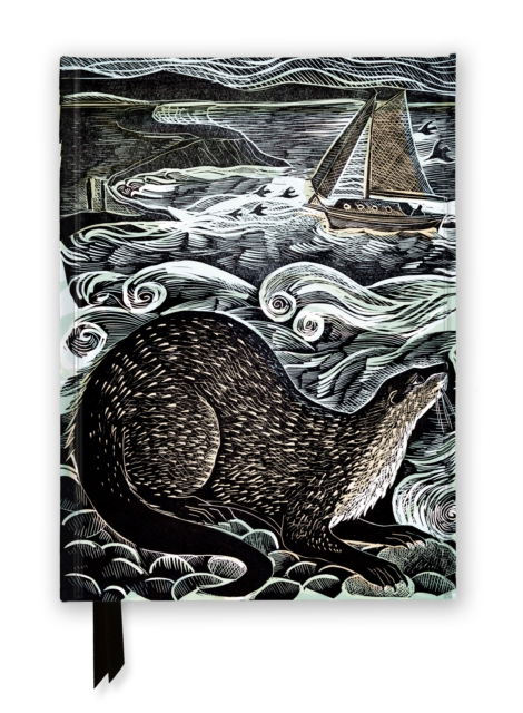 Cover for Angela Harding: Shetland Otter &amp; Windsong (Foiled Journal) - Flame Tree Notebooks (Skrivemateriell) (2026)