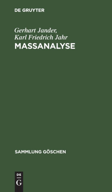 Maanalyse - Gerhart Jander - Książki - de Gruyter - 9783112304600 - 31 grudnia 1969