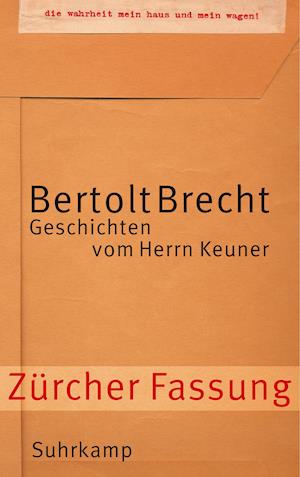 Gesch.v.Herrn Keuner,Zürcher - B. Brecht - Bøger -  - 9783518416600 - 