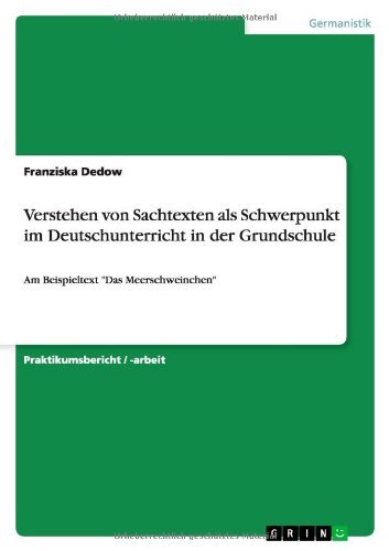 Cover for Dedow · Verstehen von Sachtexten als Schw (Book) [German edition] (2010)
