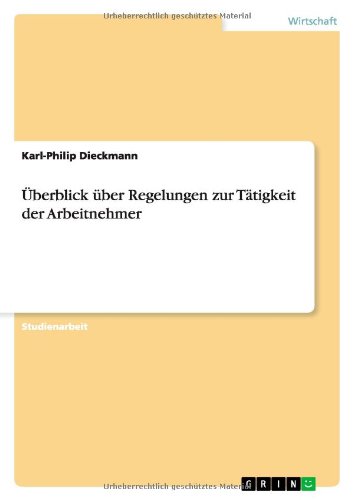 Cover for Dieckmann · Überblick über Regelungen zur (Book) [German edition] (2010)