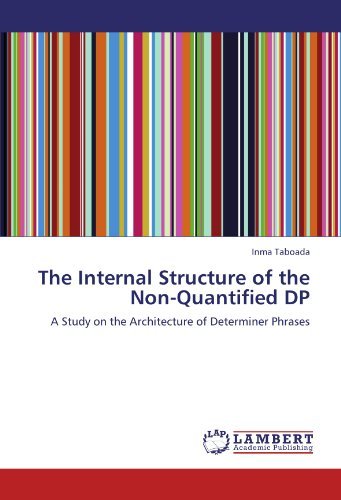 Cover for Inma Taboada · The Internal Structure of the Non-quantified Dp: a Study on the Architecture of Determiner Phrases (Paperback Book) (2012)