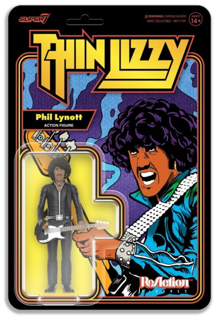 Thin Lizzy Reaction Figures - Phil Lynott (Black Leather) - Phil Lynott - Gadżety - SUPER 7 - 0840049884601 - 1 czerwca 2024