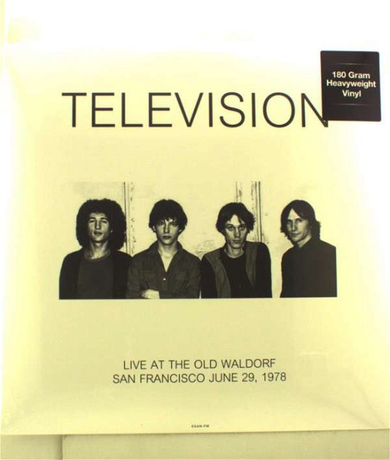 Cover for Television · Live At Old Waldorf In San Francisco June 29. 1978 (LP) (2016)