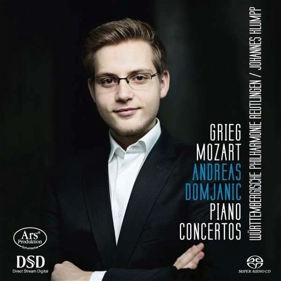 Cover for Domjanik, Andreas / Wüttembergische Philharmonie Reutlingen / Klumpp, Johannes · Piano Concerto in a, Op. 16 / Piano Concerto KV 466 ARS Production Klassisk (SACD) (2014)