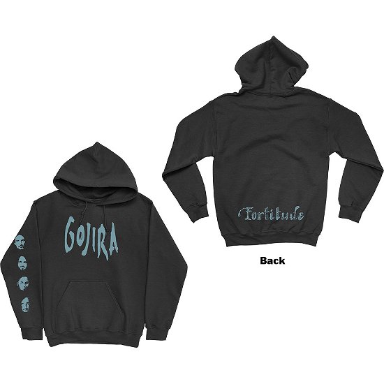 Cover for Gojira · Gojira Unisex Pullover Hoodie: Fortitude Faces (Back Print, Sleeve Print) (Hoodie) [size S] [Black - Unisex edition]
