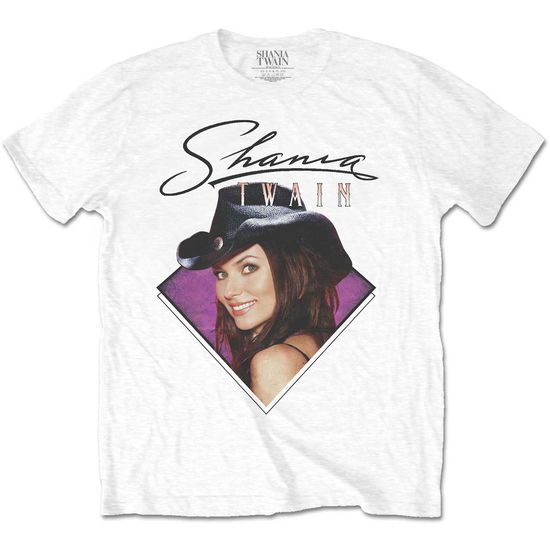 Cover for Shania Twain · Shania Twain Unisex T-Shirt: Purple Photo (White) (T-shirt) [size S] (2023)