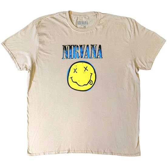 Nirvana Unisex T-Shirt: Xerox Happy Face - Nirvana - Koopwaar -  - 5056561078601 - 