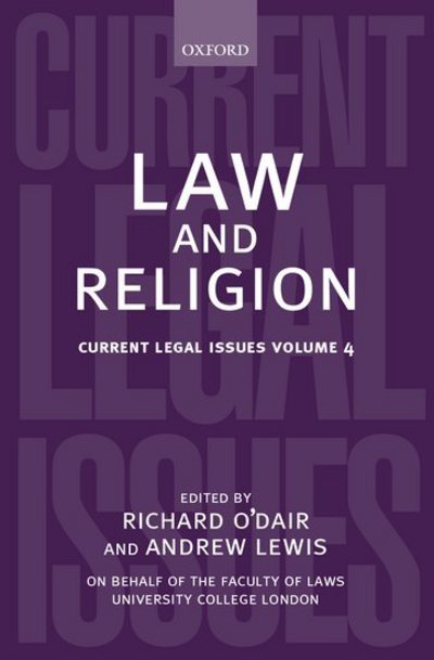 Cover for Andrew Lewis · Law and Religion: Current Legal Issues 2001 Volume 4 - Current Legal Issues (Hardcover Book) (2001)