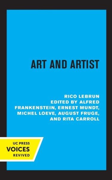 Cover for Rico Lebrun · Art and Artist (Paperback Bog) (2022)