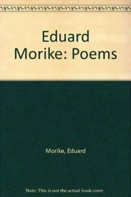 Cover for Eduard Morike · Selected Poems - German Texts (Paperback Book) (1971)