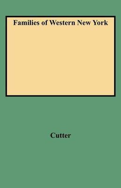 Cover for Cutter · Families of Western New York (Paperback Book) (2009)