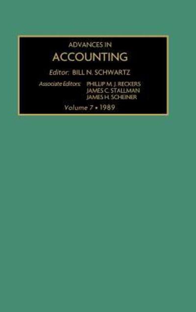 Cover for Bill N Schwartz · Advances in Accounting - Advances in Accounting (Hardcover Book) (1989)