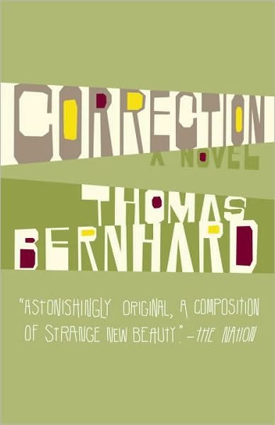 Cover for Thomas Bernhard · Correction: a Novel (Vintage International) (Paperback Bog) (2010)