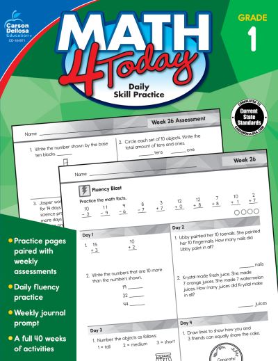 Math 4 Today, Grade 1 -  - Books - Carson Dellosa Education - 9781483841601 - January 12, 2018