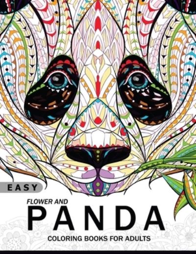 Cover for Panda Coloring Book for Adults · Easy Flower and Panda Coloring book for Adults (Paperback Book) (2017)