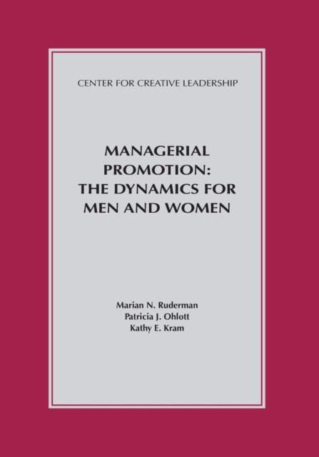 Cover for Marian N Ruderman · Managerial Promotion (Paperback Bog) (1996)