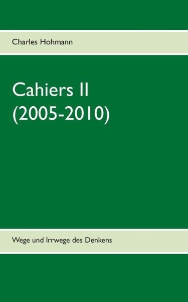 Cover for Hohmann · Cahiers II (Bog) (2020)