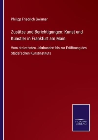 Cover for Philipp Friedrich Gwinner · Zusatze und Berichtigungen (Paperback Bog) (2021)