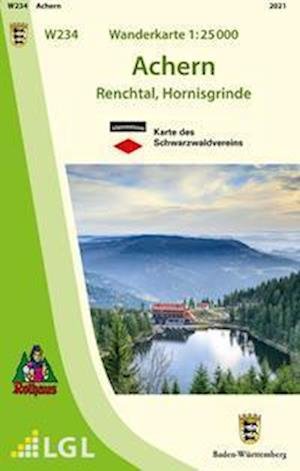 Cover for LVA Baden-Württemberg · W234 Wanderkarte 1:25 000 Achern (Kartor) (2021)