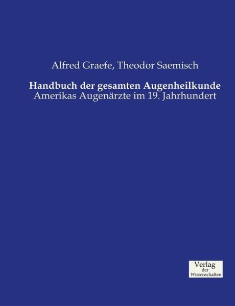 Cover for Graefe · Handbuch der gesamten Augenheilk (Book) (2019)