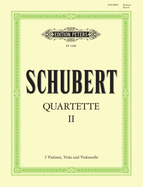 Cover for Franz Schubert · String Quartets, complete Vol.2 (Partitur) (2001)