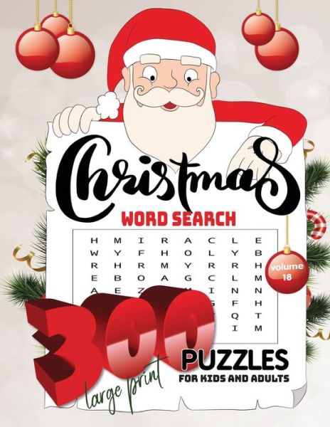 Cover for S M Design · Christmas Word Search 300 Puzzles for Kids and Adults Large Print Volume18 (Paperback Book) (2020)