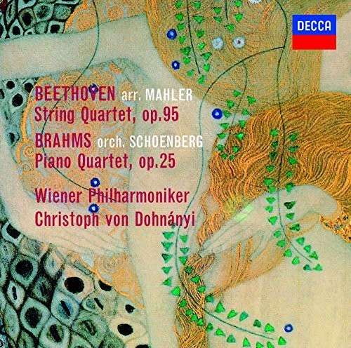 Cover for Christoph Von Dohnanyi · Beethoven (mahler): String Quartet (CD) (2014)