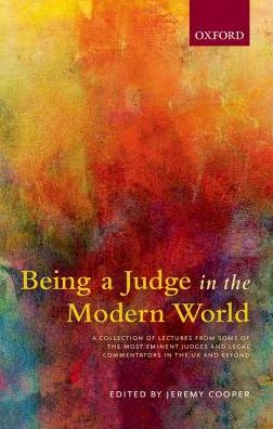 Cover for Jeremy Cooper · Being a Judge in the Modern World (Pocketbok) (2017)