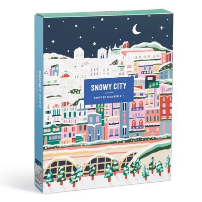 Cover for Galison · Snowy City 11x14 Paint by Number Kit (Book) (2023)