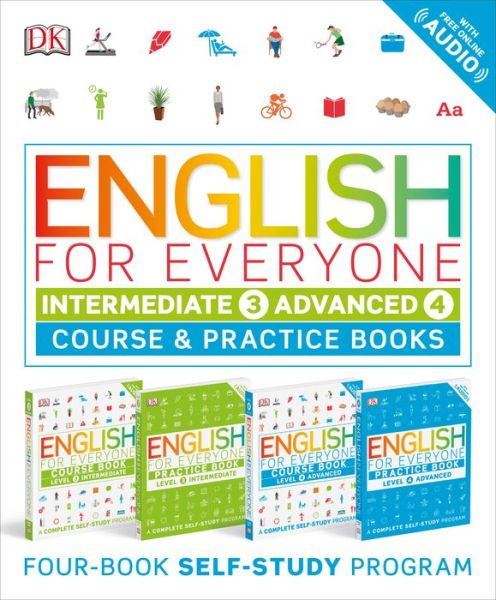 Cover for Dk · English for Everyone: Intermediate and Advanced Box Set: Course and Practice BooksaÃ¢â€šÂ¬&quot;Four-Book Self-Study Program - English for Everyone (Book) (2018)