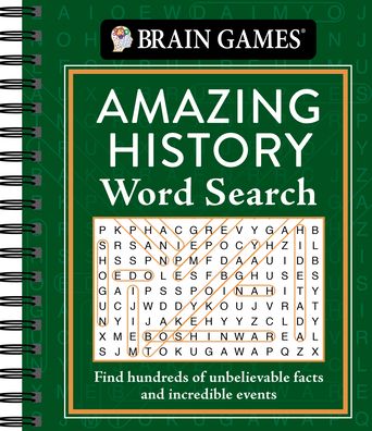 Cover for Publications International Ltd · Brain Games - Amazing History Word Search (Spiralbok) (2020)